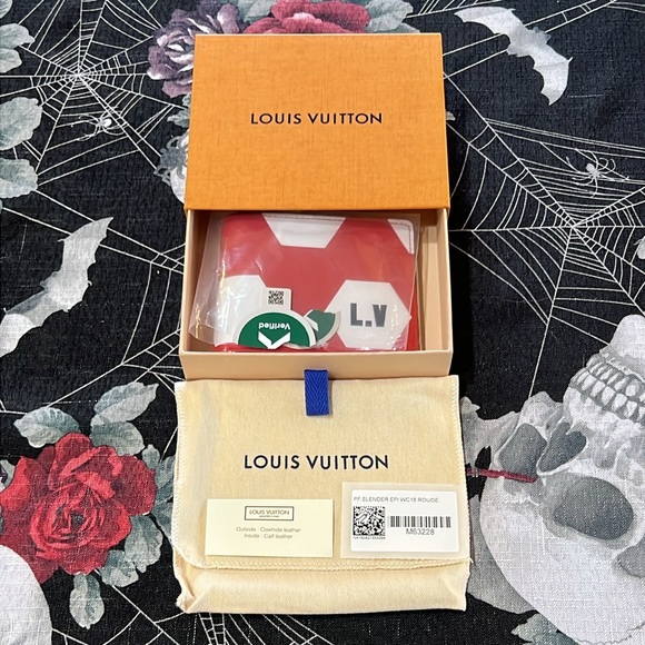 2018 LOUIS VUITTON FIFA COLLECTION WORLD CUP EPI RED/WHITE ROGUE SLENDER WALLET - Picture 13 of 13